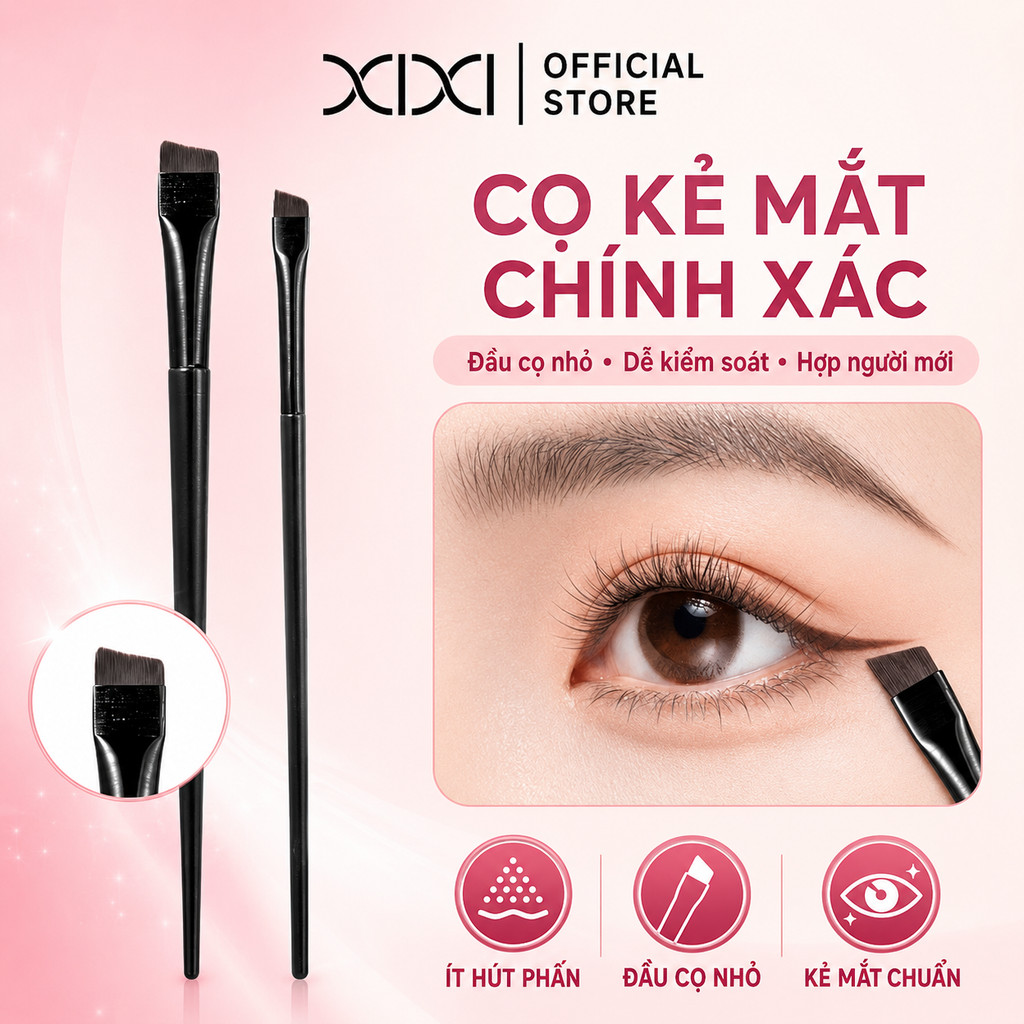 XIXI Cọ Trang Điểm Chân Mày X749, Đầu Cọ Vát Lông Mịn, Dễ Vẽ Dáng Mày Cho Người Mới