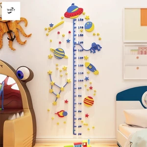 Nhãn dán đo chiều cao cho bé 3D Acrylic - Decal dán tường cho phòng trẻ em Phòng khách Phòng ngủ