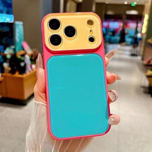 Vỏ máy ảnh đầy màu sắc Dopamine Vỏ điện thoại Acrylic cho iPhone 17 Pro Max 16 15 14 Vỏ bảo vệ chống sốc