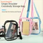 Túi đeo vai FAVORITEGOODS, Túi lưu trữ trong suốt Túi thạch, Túi xách đơn giản PVC Trang phục thường ngày Sân vận động hòa nhạc được phê duyệt
