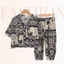 Trẻ Em Cotton Lụa Bộ Đồ Ngủ Cotton Nhân Tạo Điều Hòa Không Khí Quần Áo Bé Trai Bé Gái Cotton Lụa Nhà Quần Áo Hai Mảnh Quần Áo Trẻ Em