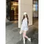 Đầm nơ kiểm tra cổ dây cho nữ Cảm giác cao cấp mùa hè 2026 Phong cách mới Hot Girl Pure Desire Váy Vest không tay