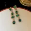 Siêu Nhấp Nháy Hình Học Tinh Tế Giọt Nước Bông Tai Zircon Tua Rua Tính Khí Bông Tai Cao Cấp 6.8