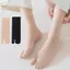 Tất ngón chân ROLY, Tất ống giữa siêu mỏng gợi cảm, Tất lụa Tabi cách ngón chân thời trang dành cho nữ