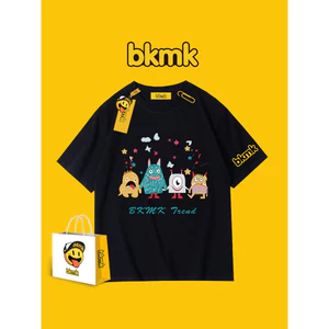 BKMK Tide Graffiti In 100% Cotton Cao Cấp Thiết Kế Sense Phổ Biến Top Size Lớn Áo Thun Nam Tay Ngắn Mùa Hè 0609