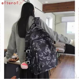 Túi đi học AFTEROF, Ba lô Nylon siêu nhẹ, Ba lô du lịch sức chứa lớn Kawaii Học sinh