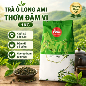 Trà OLong AMI Thơm Đậm Vị 1Kg (Có Gói Chia Lẻ) - Lý Tưởng Cho Pha Trà Sữa, Trà Trái Cây