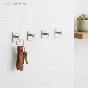 {BUDDI} Áo khoác treo tường bằng thép không gỉ Ras Chất kết dính chống thấm nước không đục lỗ cho khăn treo Áo khoác Túi phòng tắm gia đình {buddingenergy}
