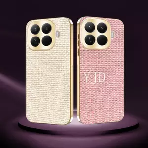 Ốp Lưng Cho Xiaomi 17T Pro Lady Style Basket Dệt Khung Mạ Điện Chống Rơi Vỏ Điện Thoại