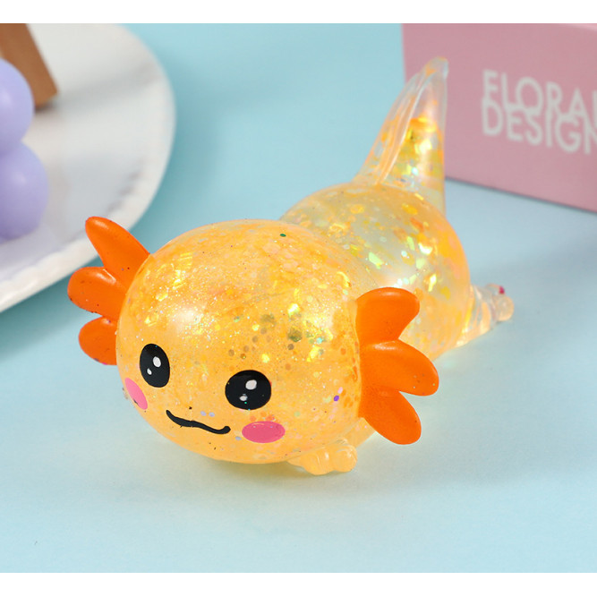 Đồ chơi căng thẳng Axolotl Squishy – Đồ chơi nhồi bông Axolotl dễ thương Đồ chơi bóp giác quan mềm cho trẻ em và người lớn, Đồ chơi giảm căng thẳng trên bàn, Ủng hộ bữa tiệc