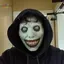 HL Smile Exorcist Halloween Ma Mặt nạ Lễ hội Thanh hóa trang Ngôi nhà ma ám Mặt nạ kinh dị Vai trò Chơi Mặt cười Mặt trắng Mặt nạ mắt trắng LMWU