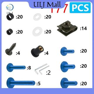 ULJ 177PCS Xe Máy Hợp Kim CNC Fairing Bolt Vít Đai Ốc Bộ Dành Cho GSXR 600 750 1000 K1-K8 Z750 Z900 Z1000 Z800 400 300.