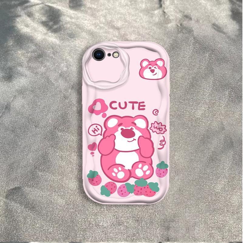 Thích Hợp Cho iPhone 6 6S 6 Plus 6S Plus 7 8 Plus SE 2020 3D TPU Mềm Lotso Gấu Nữ Vỏ Điện Thoại Chống Sốc
