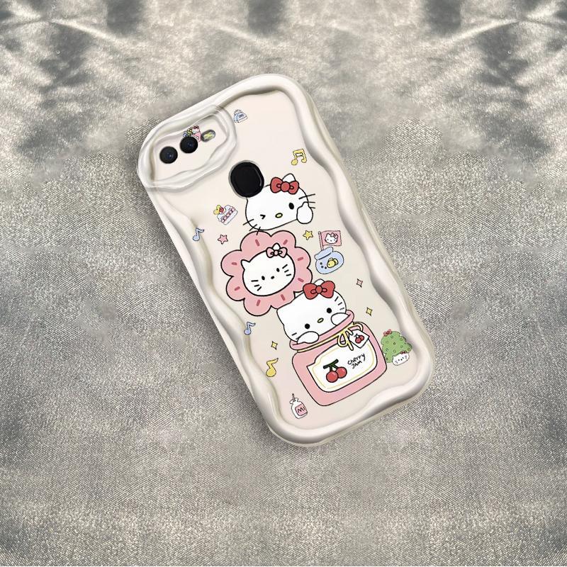 Thích Hợp Cho OPPO A5S A7 A12 F9 F9 Pro 3D Phụ Kiện Mềm TPU Kitty Cat Vỏ Điện Thoại Chống Sốc