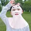 Mặt nạ chống nắng trẻ em FUJIZOU, Thiết kế thỏ Tấm chắn mặt chống tia cực tím thoáng khí, Mặt nạ chống nắng cổ mỏng mỏng màu trơn hiệu quả đi xe đạp