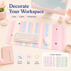 Thảm lót bàn Hàn Quốc dễ thương chống nước dễ lau 35x80cm da PVC lót chuột bàn học văn phòng ký túc xá bảo vệ bàn đẹp