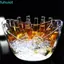 Xô đá trong suốt FUHUIOT, Xô làm lạnh rượu vang Acrylic chống rơi, Di động 4 / 8 / 12L Chai sâm panh dung tích lớn Quà tặng làm mát đá