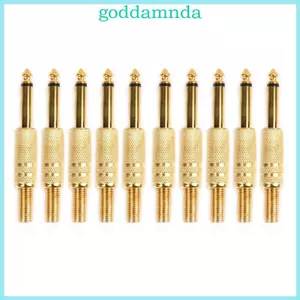 GODD 10 Chiếc Mạ Vàng 6 35 Mm Nam 1 4 Mono Jack Cắm o Đầu Nối Hàn