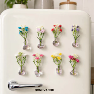 DONOVANQQ 8 / 10 Cái Nam Châm Bình Thủy Tinh Mini, Bình Bud Nhỏ Hiện Đại DIY, Trang Trí Nhà Sáng Tạo Tinh Tế 3D Nam Châm Tủ Lạnh Bình Trang Trí Tủ Lạnh