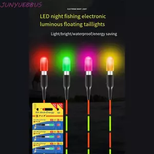 JUNYUE88US 2 Bộ Phao Câu Cá Dạ Quang, Đèn LED Điện Tử Xanh / Đỏ Phát Sáng Dính Trôi Đuôi LED Điện Tử, Điện Tử Dạ Quang CR311 Câu Cá Đêm Dụng Cụ Câu Cá Phát Sáng