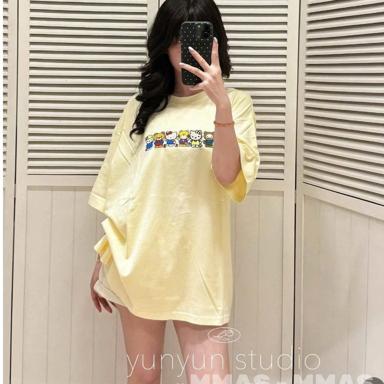 （Giao hàng 24h）Angela Áo phông nữ Form Rộng, Áo thun nữ unisex Loại 1 không xù, Chất dày dặn hàng chuẩn đẹp
