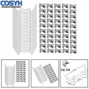 <cosyh>Glass Pane Accessories Long-lasting Performance Reliable Hold Glass Panel Clips