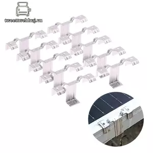 Nhíp 10 Cái 30 / 35MM Bảng Điều Khiển Năng Lượng Mặt Trời Bằng Thép Không Gỉ Quang Điện Hướng Dẫn Nước Kẹp Chắn Bùn Nút Thoát Nước Kẹp Chuyển Hướng Nước VN