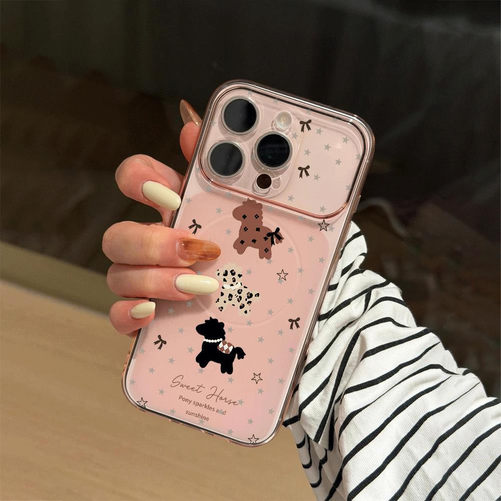 Ốp lưng iPhone 16/15/14/13 Chó Nhỏ Ba Màu Dễ Thương Phong Cách Đáng Yêu Chống Trầy