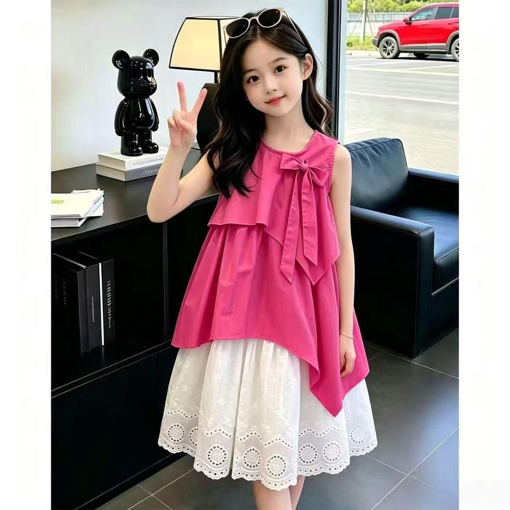 [Hàng mới về] Đầm công chúa thời trang đẹp không tay khổng lồ phong cách mới mùa hè cho bé gái