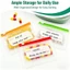 CPINCP 7 / 14 CÁI Hộp đựng thuốc hàng tuần, Hộp đựng thuốc không chứa BPA chống thấm nước, Thiết kế dây kéo di động Bộ túi đựng thuốc mã hóa màu có thể tái sử dụng Sử dụng hàng ngày