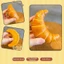 Móc chìa khóa bánh mì CODECOVED, Squishy thực phẩm phục hồi chậm thực tế, Vòng chìa khóa giải nén Soft-PU Đồ chơi bóp thủ công cỡ nhỏ Cổ trắng