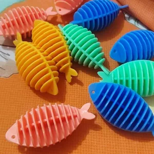 10 Chiếc Cá Nhỏ Giặt Quần Áo Bóng Khử Nhiễm Chống Dính Bump Trống Gai Bóng Ma Thuật Làm Sạch Bóng Bóng Chống Dính Bóng Giặt Bóng