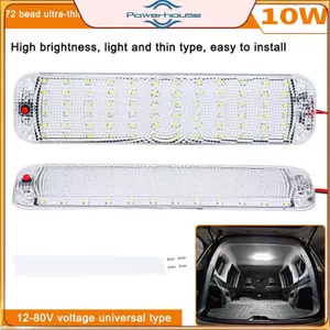 POWER 72 Đèn LED Bảng Điều Khiển Nội Thất Ô Tô Đèn Đọc Sách Độ Sáng Cao Đèn Cabin Cho Van Tru RV Thuyền Cắm Trại Dải Đèn 12V-24V.