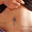 Vòng đeo thắt lưng bằng thép phẫu thuật thời trang Dây thắt lưng hở rốn Trang sức cơ thể [Mina]