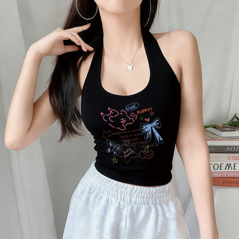Áo Yếm Croptop Choàng Cổ Hở Lưng Ôm Body Nữ | Áo Thun | Cotton Thun Mềm Co Giãn | Tôn Dáng Gợi Cảm Sexy Siêu Hot Mới#056
