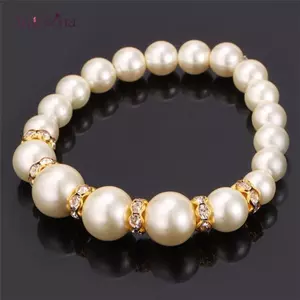 AqToCna 3in1 Bộ Thanh Lịch Mô Phỏng Ngọc Trai Nelace Bông Tai Vòng Tay Dài Nelace Nữ Cô Dâu Cưới Trang Sức Quà Tặng AqToCna