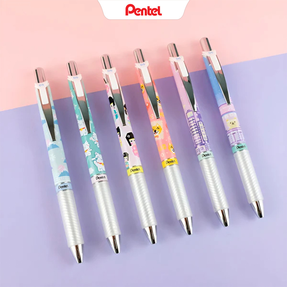 Bút gel Pentel Energel Kawaii BLN75KW mực viết mượt nhanh khô không lem bền màu