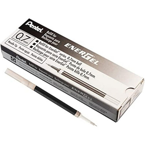 Hộp 12 ruột bút gel Pentel LR7 viết nhanh khô ngòi 0.7mm 3 màu