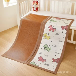 Bé Mát Thảm Trẻ Em Thảm Mẫu Giáo Ngủ Mây Thảm Cho Bé Cũi Băng Lụa Thảm Lớp A Rơm Thảm Mùa Hè RKLI