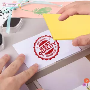 Khối khắc tem cao su BEABOUT, Cao su thạch Chất liệu mỏng Tem cao su DIY, Tem Tấm dính cao su mềm Màu hồng nhạt Khối khắc mỏng Đồ thủ công in
