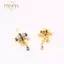 PNPIA- Nghệ Thuật Retro Xanh Sapphire Thả Tòn Ten Bông Tai Sang Trọng Kiến Trúc Bông Tai Nữ Thời Trang Ánh Sáng Sang Trọng Trang Sức Quà Tặng