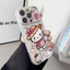 Ốp lưng iPhone họa tiết Hello Kitty màu hồng Bảo vệ camera da mềm cao cấp - iPhone 11/12/13/14/15/16/17/Plus/Air/Pro/Max