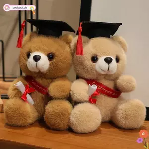 BEABOUT 18cm Bác Sĩ Gấu Đồ Chơi Sang Trọng, Búp Bê Thú Nhồi Bông Mềm Mại Dễ Thương, Hoạt Hình Sáng Tạo Hoa Accessorie DIY Tốt Nghiệp Tốt Nghiệp