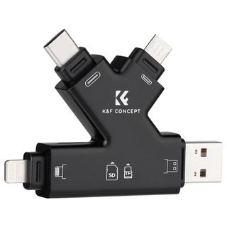 Đầu đọc thẻ nhớ SD/microSD K&F Concept 4 in 1 Đa Cổng Kết Nối – Thiết kế đa năng, linh hoạt