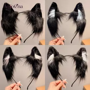 AqToCna Kawaii Tai Mèo Dễ Thương Sang Trọng Băng Đô Quấn Tóc Ngày Lễ Trang Phục Giáng Sinh Động Vật Tai Vòng Trẻ Em Phụ Kiện Tóc Cosplay Quà Tặng AqToCna