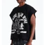 Chất Lượng Cao Hàng Sẵn Có 3878 Kiểu Giặt Đen Hip-Hop Street vintage Tay Ngắn T-