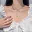 Nhíp Màu Bạc Bướm Choker Mặt Dây Chuyền Nelace Nữ Quà Tặng Nelace Ánh Sáng Sang Trọng Punk Hình Học Ngọt Ngào Mát Xương Đòn Ne Trang Sức Dự Tiệc Quà Tặng VN