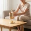 Thiết Kế Trang Trí Pha Lê Thủy Tinh Kẹo Lọ Vàng Viền Thủy Tinh Kẹo Lọ Có Nắp Thực Phẩm An Toàn Cho Quà Tặng