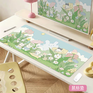 Thảm Trải Bàn Lót Chuột Hình Thỏ Dễ Thương Chống Nước Chống Dầu Cỡ Lớn Cho Văn Phòng Học Sinh Bàn Máy Tính Tuyệt Đẹp