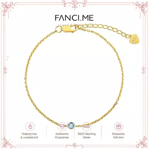FANCIME Vòng tay vàng Aquamarine tinh tế tháng 3